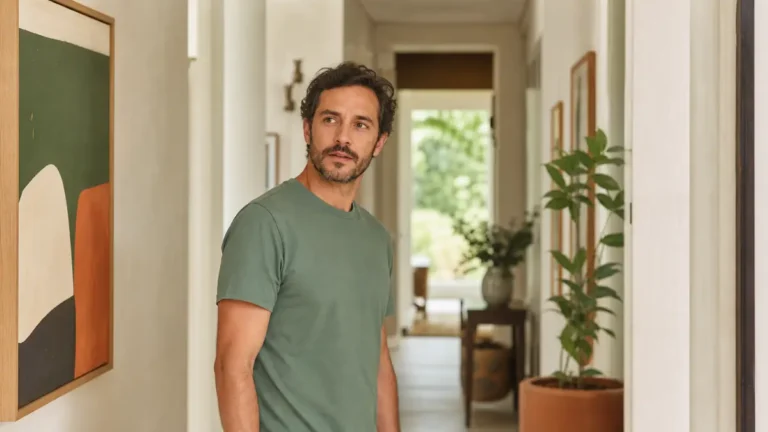 Homem faz uma pausa em casa ao perceber uma sensação de medo difícil de explicar.